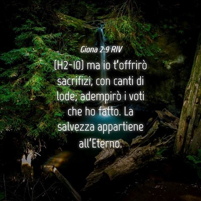 Picture 04 - Giona 2:9 RIV - (H2-10) ma io t’offrirò sacrifizi, con canti - Bible Verse Picture