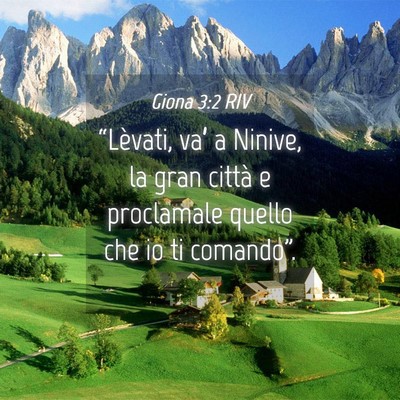 Picture 04 - Giona 3:2 RIV - “Lèvati, va’ a Ninive, la gran città e - Bible Verse Picture
