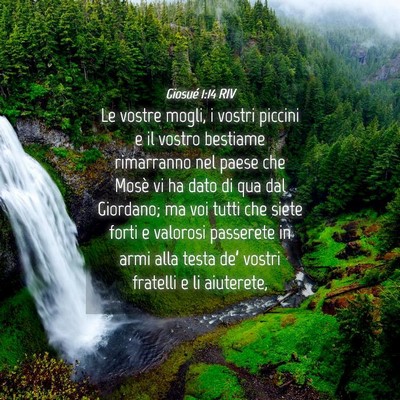 Picture 04 - Giosué 1:14 RIV - Le vostre mogli, i vostri piccini e il vostro - Bible Verse Picture