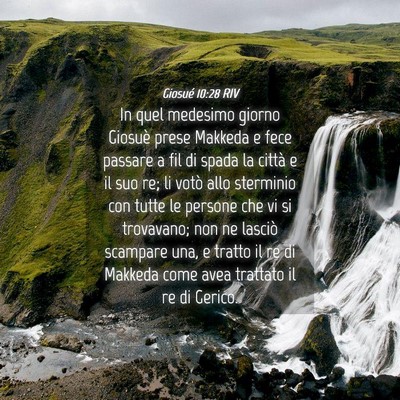 Picture 04 - Giosué 10:28 RIV - In quel medesimo giorno Giosuè prese Makkeda e - Bible Verse Picture