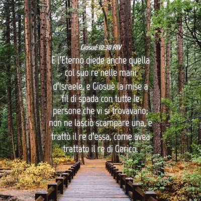Picture 04 - Giosué 10:30 RIV - E l’Eterno diede anche quella col suo re nelle - Bible Verse Picture