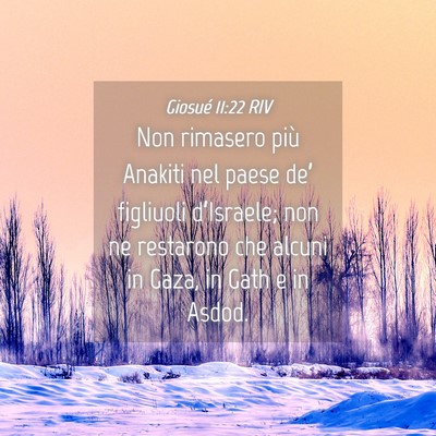 Picture 04 - Giosué 11:22 RIV - Non rimasero più Anakiti nel paese de’ - Bible Verse Picture