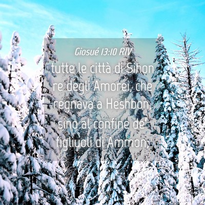 Picture 04 - Giosué 13:10 RIV - tutte le città di Sihon re degli Amorei, che - Bible Verse Picture