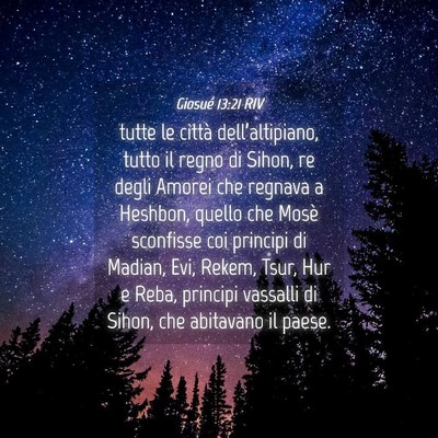 Picture 04 - Giosué 13:21 RIV - tutte le città dell’altipiano, tutto il regno - Bible Verse Picture