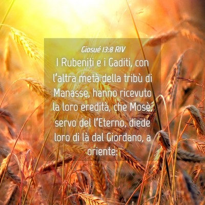Picture 04 - Giosué 13:8 RIV - I Rubeniti e i Gaditi, con l’altra metà della - Bible Verse Picture