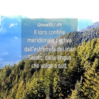 Picture 04 - Giosué 15:2 RIV - Il loro confine meridionale partiva - Bible Verse Picture