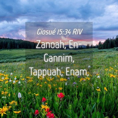 Picture 04 - Giosué 15:34 RIV - Zanoah, En-Gannim, Tappuah, - Bible Verse Picture