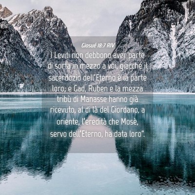 Picture 04 - Giosué 18:7 RIV - I Leviti non debbono aver parte di sorta in mezzo - Bible Verse Picture