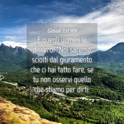 Picture 04 - Giosué 2:17 RIV - E quegli uomini le dissero: “Noi saremo sciolti - Bible Verse Picture