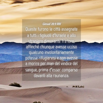 Picture 04 - Giosué 20:9 RIV - Queste furono le città assegnate a tutti i - Bible Verse Picture
