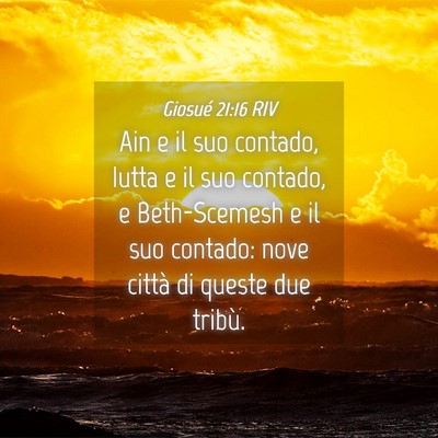 Picture 04 - Giosué 21:16 RIV - Ain e il suo contado, Iutta e il suo contado, e - Bible Verse Picture