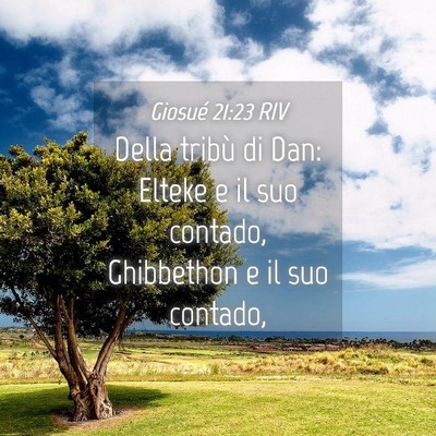 Picture 04 - Giosué 21:23 RIV - Della tribù di Dan: Elteke e il suo contado, - Bible Verse Picture