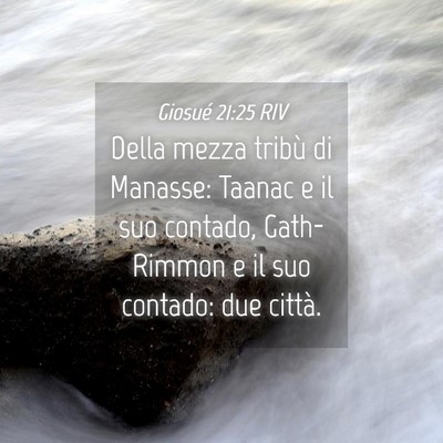 Picture 04 - Giosué 21:25 RIV - Della mezza tribù di Manasse: Taanac e il suo - Bible Verse Picture