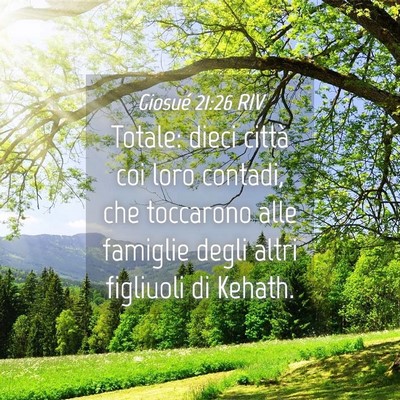 Picture 04 - Giosué 21:26 RIV - Totale: dieci città coi loro contadi, che - Bible Verse Picture