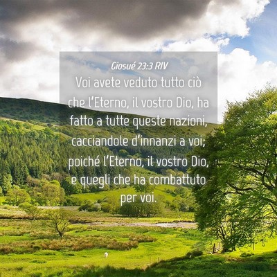 Picture 04 - Giosué 23:3 RIV - Voi avete veduto tutto ciò che l’Eterno, il - Bible Verse Picture
