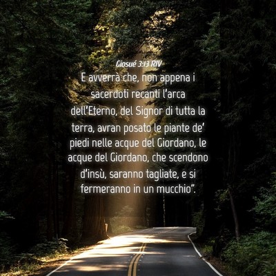 Picture 04 - Giosué 3:13 RIV - E avverrà che, non appena i sacerdoti recanti - Bible Verse Picture