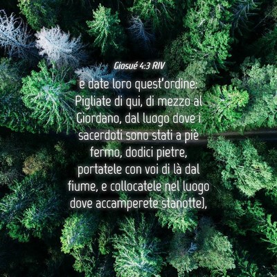 Picture 04 - Giosué 4:3 RIV - e date loro quest’ordine: Pigliate di qui, di - Bible Verse Picture