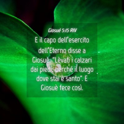 Picture 04 - Giosué 5:15 RIV - E il capo dell’esercito dell’Eterno disse a - Bible Verse Picture