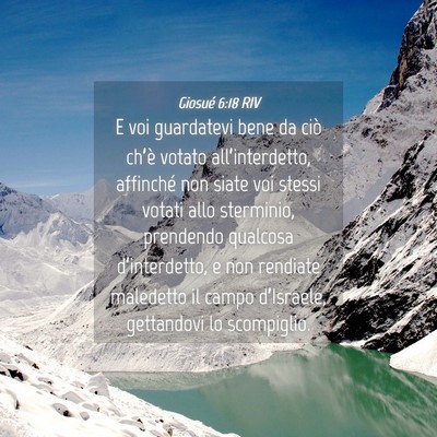 Picture 04 - Giosué 6:18 RIV - E voi guardatevi bene da ciò ch’è votato - Bible Verse Picture
