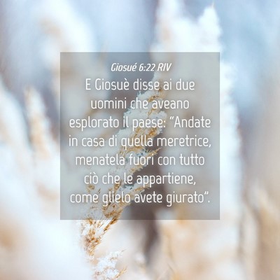 Picture 04 - Giosué 6:22 RIV - E Giosuè disse ai due uomini che aveano - Bible Verse Picture