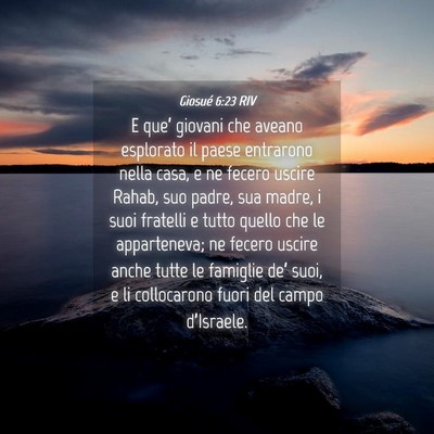 Picture 04 - Giosué 6:23 RIV - E que’ giovani che aveano esplorato il paese - Bible Verse Picture