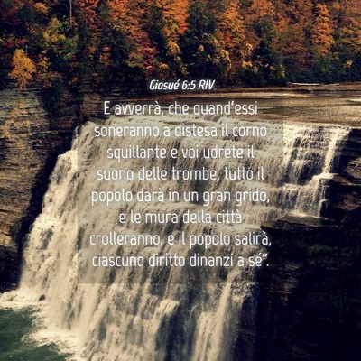 Picture 04 - Giosué 6:5 RIV - E avverrà, che quand’essi soneranno a distesa - Bible Verse Picture