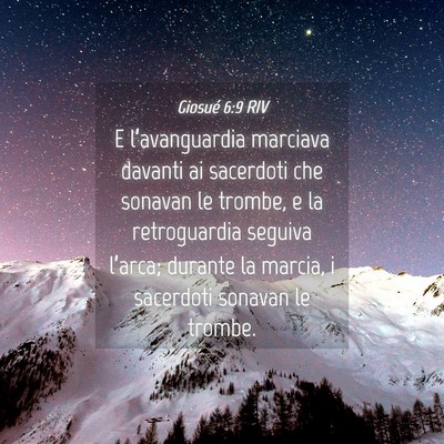 Picture 04 - Giosué 6:9 RIV - E l’avanguardia marciava davanti ai sacerdoti - Bible Verse Picture
