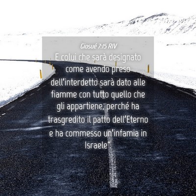 Picture 04 - Giosué 7:15 RIV - E colui che sarà designato come avendo preso - Bible Verse Picture
