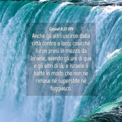 Picture 04 - Giosué 8:22 RIV - Anche gli altri usciron dalla città contro a - Bible Verse Picture