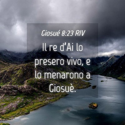 Picture 04 - Giosué 8:23 RIV - Il re d’Ai lo presero vivo, e lo menarono a - Bible Verse Picture