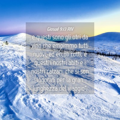 Picture 04 - Giosué 9:13 RIV - e questi sono gli otri da vino che empimmo tutti - Bible Verse Picture