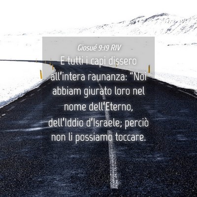 Picture 04 - Giosué 9:19 RIV - E tutti i capi dissero all’intera raunanza: - Bible Verse Picture