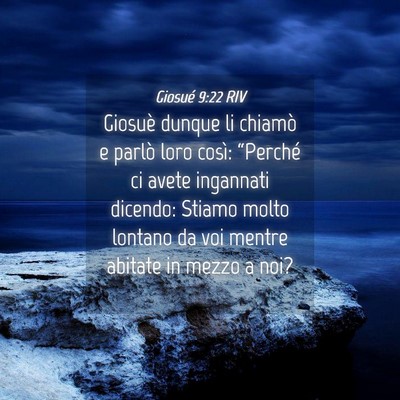 Picture 04 - Giosué 9:22 RIV - Giosuè dunque li chiamò e parlò loro così: - Bible Verse Picture