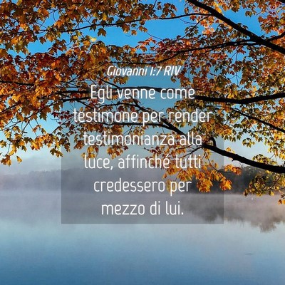 Picture 04 - Giovanni 1:7 RIV - Egli venne come testimone per render - Bible Verse Picture
