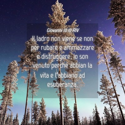 Picture 04 - Giovanni 10:10 RIV - Il ladro non viene se non per rubare e ammazzare - Bible Verse Picture