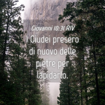 Picture 04 - Giovanni 10:31 RIV - I Giudei presero di nuovo delle pietre per - Bible Verse Picture