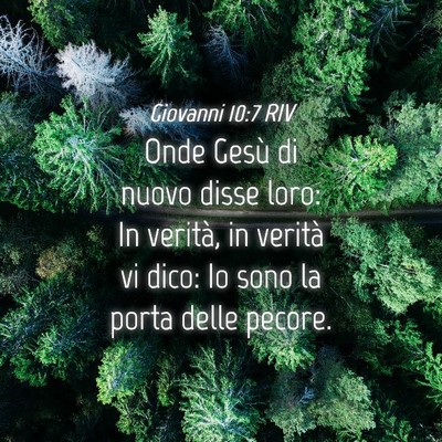 Picture 04 - Giovanni 10:7 RIV - Onde Gesù di nuovo disse loro: In verità, in - Bible Verse Picture