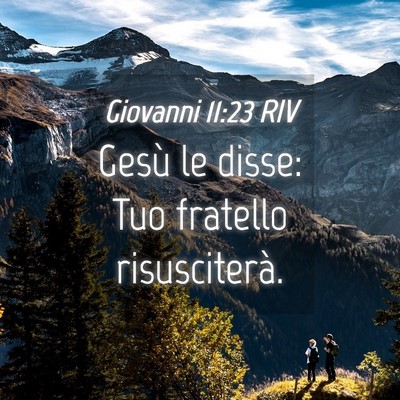 Picture 04 - Giovanni 11:23 RIV - Gesù le disse: Tuo fratello - Bible Verse Picture
