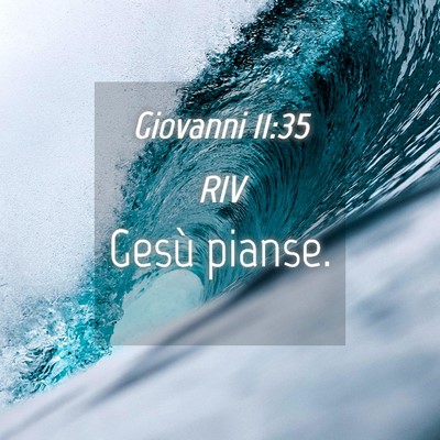 Picture 04 - Giovanni 11:35 RIV - Gesù - Bible Verse Picture