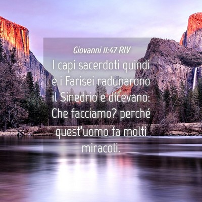 Picture 04 - Giovanni 11:47 RIV - I capi sacerdoti quindi e i Farisei radunarono il - Bible Verse Picture