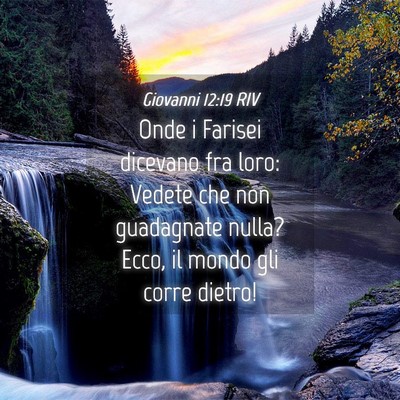 Picture 04 - Giovanni 12:19 RIV - Onde i Farisei dicevano fra loro: Vedete che non - Bible Verse Picture