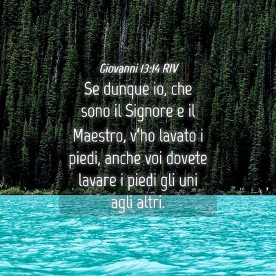 Picture 04 - Giovanni 13:14 RIV - Se dunque io, che sono il Signore e il Maestro, - Bible Verse Picture