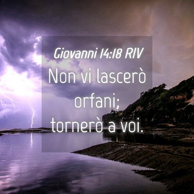 Picture 04 - Giovanni 14:18 RIV - Non vi lascerò orfani; tornerò a - Bible Verse Picture