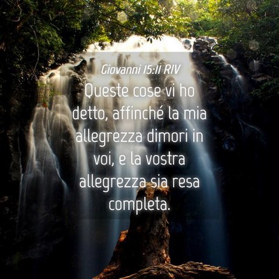 Picture 04 - Giovanni 15:11 RIV - Queste cose vi ho detto, affinché la mia - Bible Verse Picture