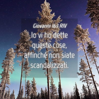 Picture 04 - Giovanni 16:1 RIV - Io vi ho dette queste cose, affinché non siate - Bible Verse Picture