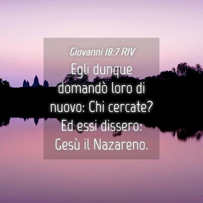Picture 04 - Giovanni 18:7 RIV - Egli dunque domandò loro di nuovo: Chi cercate? - Bible Verse Picture