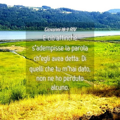 Picture 04 - Giovanni 18:9 RIV - E ciò affinché s’adempisse la parola - Bible Verse Picture