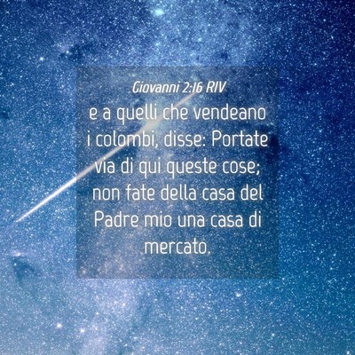 Picture 04 - Giovanni 2:16 RIV - e a quelli che vendeano i colombi, disse: Portate - Bible Verse Picture