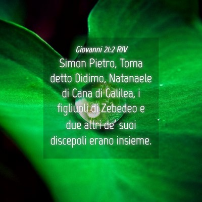 Picture 04 - Giovanni 21:2 RIV - Simon Pietro, Toma detto Didimo, Natanaele di - Bible Verse Picture