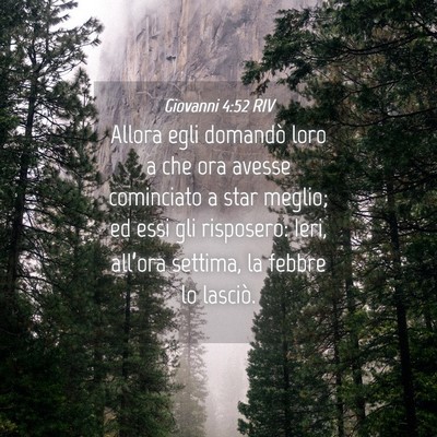 Picture 04 - Giovanni 4:52 RIV - Allora egli domandò loro a che ora avesse - Bible Verse Picture